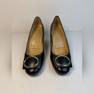 Naturalizer Black Women's Shoes with Silver Accent